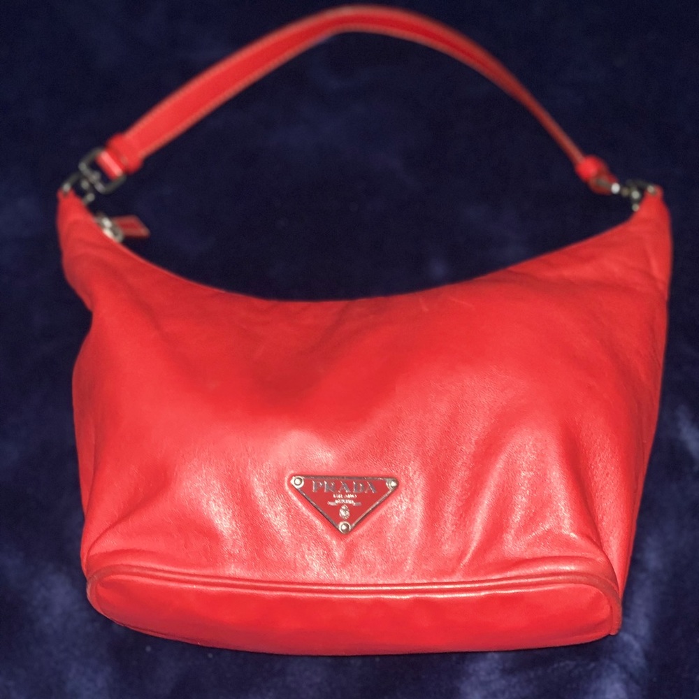 Prada soft leather shoulder bag